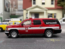 Load image into Gallery viewer, 1:64 596 Red LAFD LA Fire Suburban SUV Model Diecast Metal Car New Collection