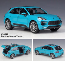 Load image into Gallery viewer, WELLY 1:24 Macan Turbo City SUV Sports Model Diecast Metal Car Display