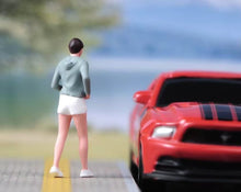Load image into Gallery viewer, 1:64 Painted Figure Model Miniature Resin Diorama Sand Lady Girl Running Sport