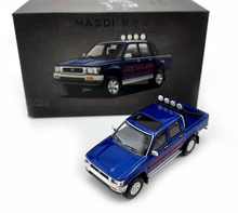 Load image into Gallery viewer, Masdi 1:64 Blue Sticker 1994 Hilux LN107 Pickup Truck Model Diecast Metal Car