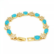 Load image into Gallery viewer, Nature Jade Beaded Bracelet Jewelry Blessing Lucky Fortune Gift For Her Blue a
