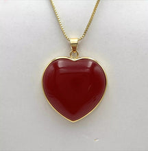Load image into Gallery viewer, Nature Jade Heart Love Pendant Necklace Gift Jewelry charm Blessing Jewelry b