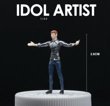 Load image into Gallery viewer, 1:64 Painted Figure Mini Model Toy Miniature Car Scenes Resin Male Singer Artist