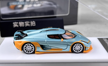 Load image into Gallery viewer, TPC 1:64 Ice Blue Regera Racing Sports Model Diecast Metal Car New Collection