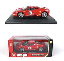 Load image into Gallery viewer, Bburago 1:24 Red 458 Challenge Racing Sports Model Toy Diecast Metal Car BN