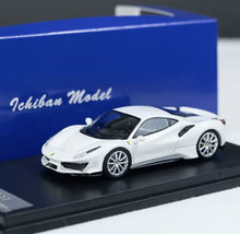 Load image into Gallery viewer, Ichilan 1:64 White Novitec 488 Pista Racing Sports Model Diecast Metal Car New Collection