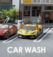 Load image into Gallery viewer, 1:64 Painted Figure Mini Model Toy Miniature Car Scenes Resin Car Wash Boy Man