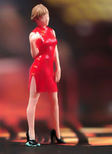 Load image into Gallery viewer, 1:64 Painted Figure Model Miniature Resin Diorama Sand Toy Qipao Cheongsam Lady New