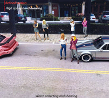 Load image into Gallery viewer, 1:64 Painted Figure Mini Model Miniature Resin Diorama Caual Office Lady Girl