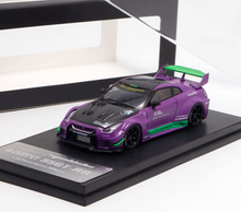 Load image into Gallery viewer, MC 1:64 Purple LB GTR R35 35GT-RR Racing Sports Model Diecast Metal Car New Collection