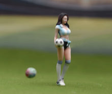 Load image into Gallery viewer, 1:64 Painted Figure Model Miniature Resin Sand Diorama Soccer Babe Girl Lady