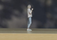 Load image into Gallery viewer, 1:64 Painted Figure Model Miniature Resin Diorama Sand Happy Laughing Girl Lady