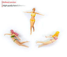 Load image into Gallery viewer, 1:64 Painted Figure Mini Model Miniature Resin Diorama Beauty Bikini Girl Swim