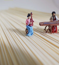 Load image into Gallery viewer, 1:64 Painted Figure Model Miniature Resin Diorama Sand Antiquities Pipa Guzheng