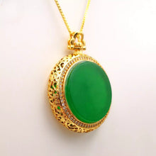 Load image into Gallery viewer, Nature Jade Pendant Necklace Gift Jewelry charm Blessing Lucky Elegant Green