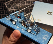 Load image into Gallery viewer, Topart 1:64 Ice Blue Countach LP500 #41 Sport Open Model Diecast Metal Car New Collection