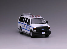Load image into Gallery viewer, 1:64 596 White Police E350 Super Duty Wagon Van Model Diecast Metal Car New Collection