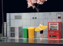 Load image into Gallery viewer, 1:64 Painted Figure Mini Model Miniature Car Scenes Resin Surfing Boy Surfboard