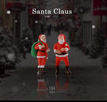 Load image into Gallery viewer, 1:64 Painted Figure Mini Model Miniature Resin Diorama Christmas Santa Girl Deer