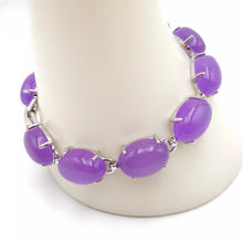 Load image into Gallery viewer, Nature Jade Beaded Bracelet Jewelry Blessing Lucky Fortune Gift For Her Purple F