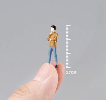 Load image into Gallery viewer, 1:64 Painted Figure Mini Model Toy Miniature Car Scenes Resin Caual Thinking Man