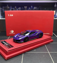 Load image into Gallery viewer, RW 1:64 Hongkong Purple 488 Pista Hard Top Sports Model Diecast Resin Car New Collection