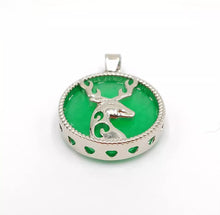Load image into Gallery viewer, Nature Jade Deer Reindeer Pendant Necklace Gift Jewelry charm Blessing Lucky b