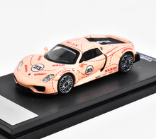 Load image into Gallery viewer, TM 1:64 Pink 918 #23 Spyder Racing Sports Model Diecast Metal Car New