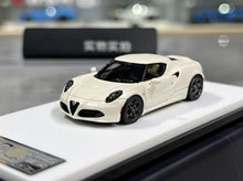 Load image into Gallery viewer, 1:64 CL Pearl White Romeo 4C Coupe Sports Model Diecast Resin Car New Collection