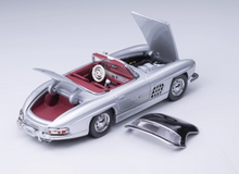 Load image into Gallery viewer, GFCC 1:64 Silver Soft Top 1960 300SL Roadster Sports Model Diecast Metal Car