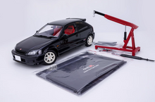 Load image into Gallery viewer, MH 1:18 Black JDM Civic Type R EK9 Hatchback Engine Model Diecast Metal Car