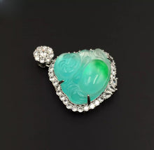 Load image into Gallery viewer, Nature Jade Laughing Buddha Pendant Necklace Gift Jewelry charm Blessing New C
