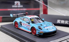 Load image into Gallery viewer, SR 1:64 Baby Blue 911 GT3 R #25 Racing Sports Model Diecast Metal Car New Collection