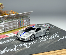 Load image into Gallery viewer, TOC 1:64 Silver FE458 Speciale Sports Model Diecast Metal Car New Collection