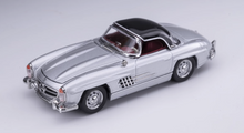 Load image into Gallery viewer, GFCC 1:64 Silver Soft Top 1960 300SL Roadster Sports Model Diecast Metal Car