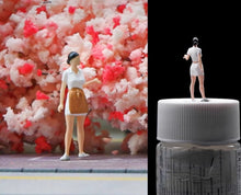 Load image into Gallery viewer, 1:64 Painted Figure Mini Model Toy Miniature Car Scenes Resin Apron Waitress