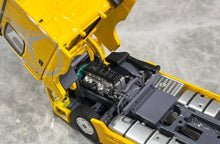 Load image into Gallery viewer, 1:64 Yellow AMG Actros Gigaspace 4x2 Trailer Truck Model Diecast Metal Car