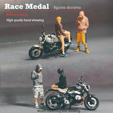 Load image into Gallery viewer, 1:64 Painted Figure Mini Model Miniature Resin Diorama Motocycle R NineT Couple