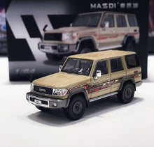 Load image into Gallery viewer, Masdi 1:64 Yellow Land Cruiser LC76 ORV SUV Sports Model Diecast Metal Car New Collection