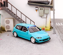 Load image into Gallery viewer, YM 1:64 JDM Blue Spoon Civic EG6 Hatchback Sports Model Diecast Resin Car New