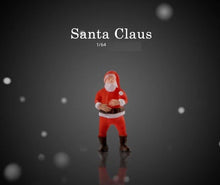 Load image into Gallery viewer, 1:64 Painted Figure Mini Model Miniature Resin Diorama Christmas Santa Girl Deer