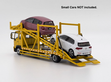 Load image into Gallery viewer, UM 1:64 Yellow 500 HINO Ranger Double Transport truck Model Diecast Metal Car