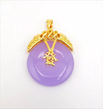Load image into Gallery viewer, Nature Jade Purple Fortune Pendant Necklace Gift Jewelry charm Blessing Lucky