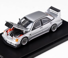 Load image into Gallery viewer, RM 1:64 Silver 190E W201 190E HWA Sports Sedan Model Diecast Metal Car New Collection