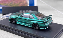 Load image into Gallery viewer, Fuji 1:64 Green Carbon Skyline GTR R34 Nismo Z-Tune Model Diecast Metal Car