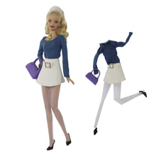 Load image into Gallery viewer, Barbie Doll Clothing 11.5&quot; Girl Wear Fashion Outfits 1/6 Top Skirt Socks Shoe Bag
