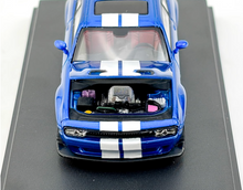 Load image into Gallery viewer, SH 1:64 Blue Stripe SRT Hellcat Muscle Sports Model Diecast Metal Car New Collection