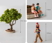 Load image into Gallery viewer, 1:64 Painted Figure Model Miniature Resin Diorama Scene Big Tree Street People