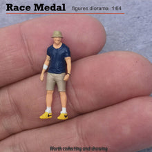 Load image into Gallery viewer, 1:64 Painted Figure Mini Model Miniature Resin Diorama Sand People Fisherman Hat