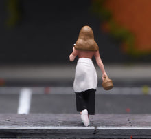 Load image into Gallery viewer, 1:64 Painted Figure Model Miniature Resin Beauty Walking Lady Holding Drink Girl